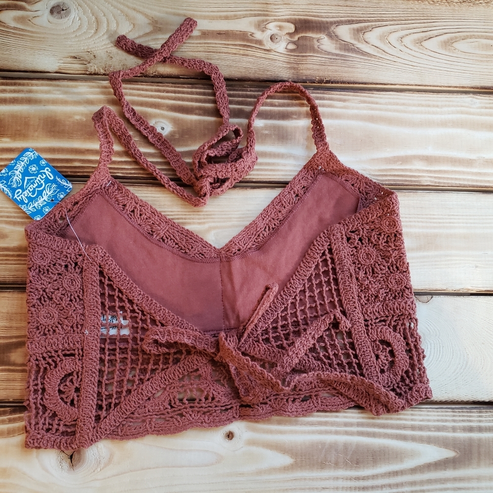 Free People Sydney Crochet Top in Terracotta - Picture 6 of 6